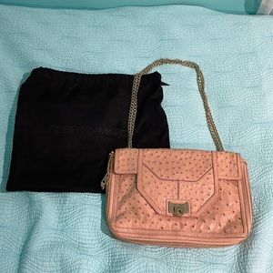 Rebecca Minkoff Collection’s The Allie - ostrich shoulder bag with chain